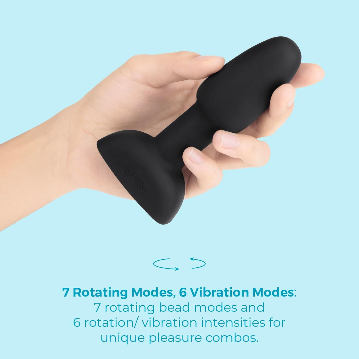 B-vibe - Tapón vibrador anal pequeño con cuentas giratorias - Imagen 4